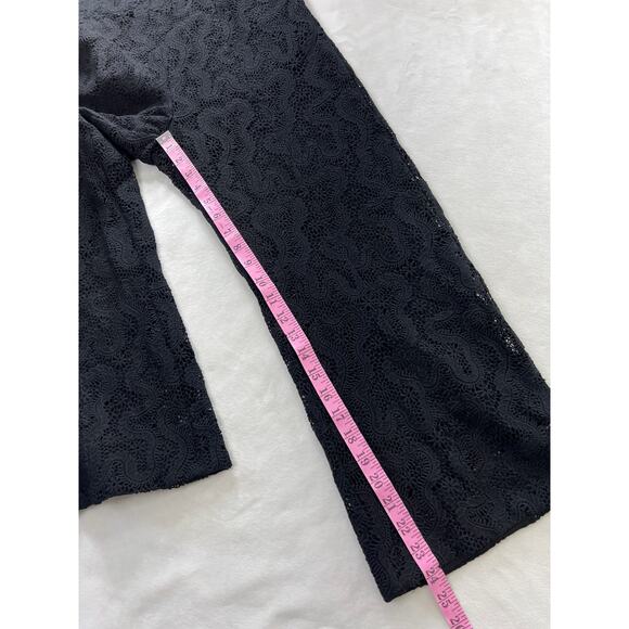 A.L.C. Elie Lace Wide Leg Trouser Pants Womens 2 / XS Eyelet Lace Black Capsule - Picture 11 of 13